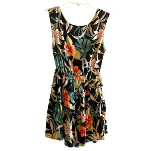Marabelle Floral Cutout back polyester Dress Sz S